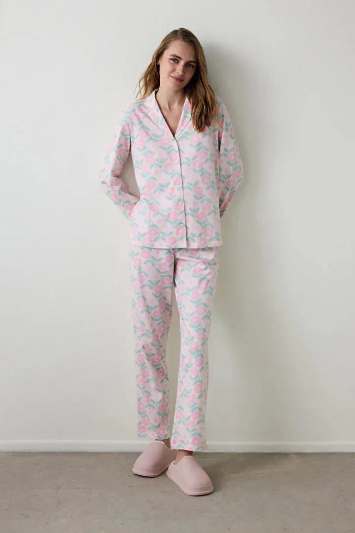 Penti женски сет пижами FLORAL LS GÖMLEK PANTOLON SET