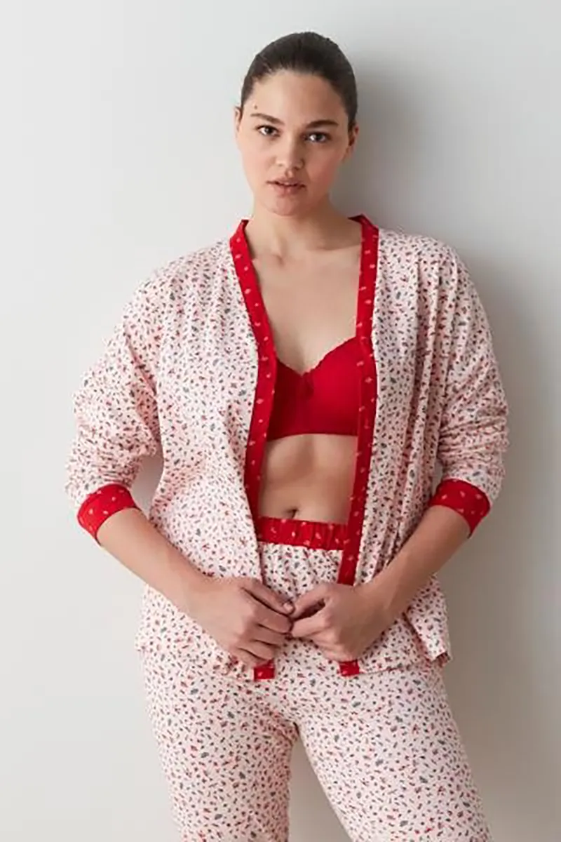 Penti женски сет пижами Floral Ls Gomlek Pan