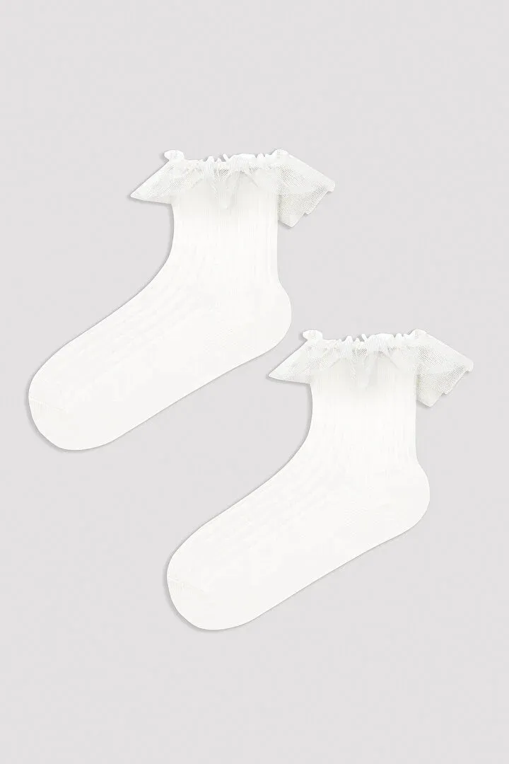 Penti детски класични чорапи G.WHITE FRILL SKT