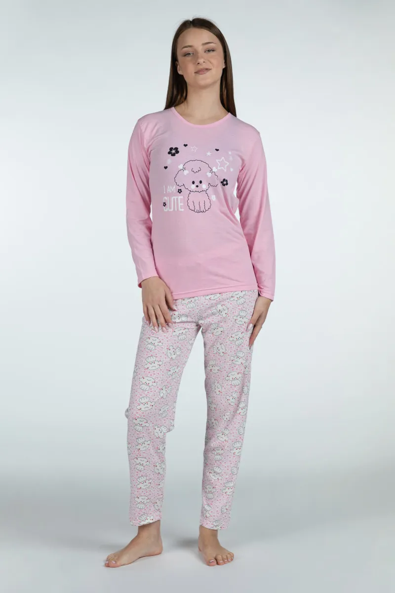 Rujam женски сет пижами 5247 I AM CUTE