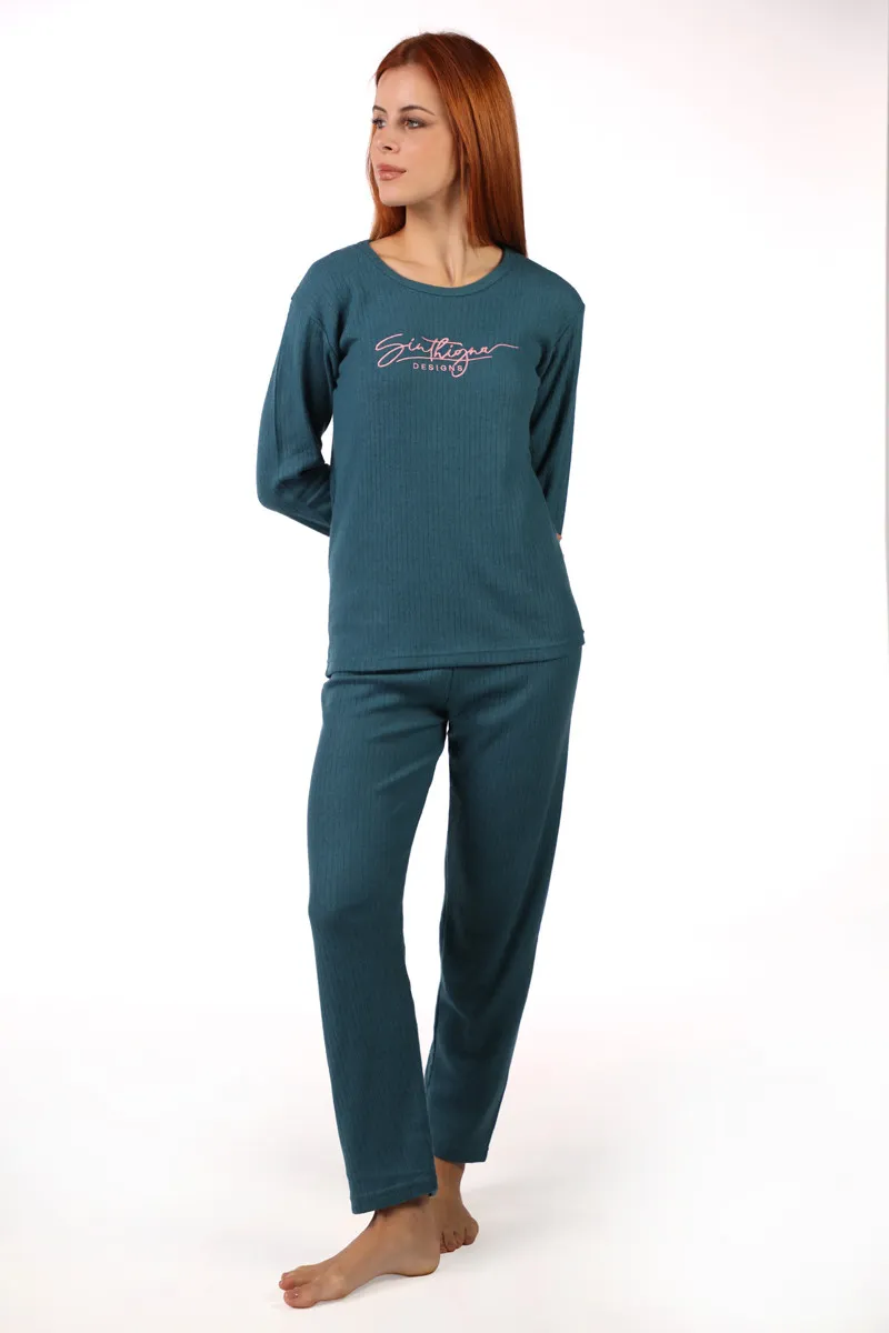 Rujam женски сет пижами RAPORLU PETROL FW25