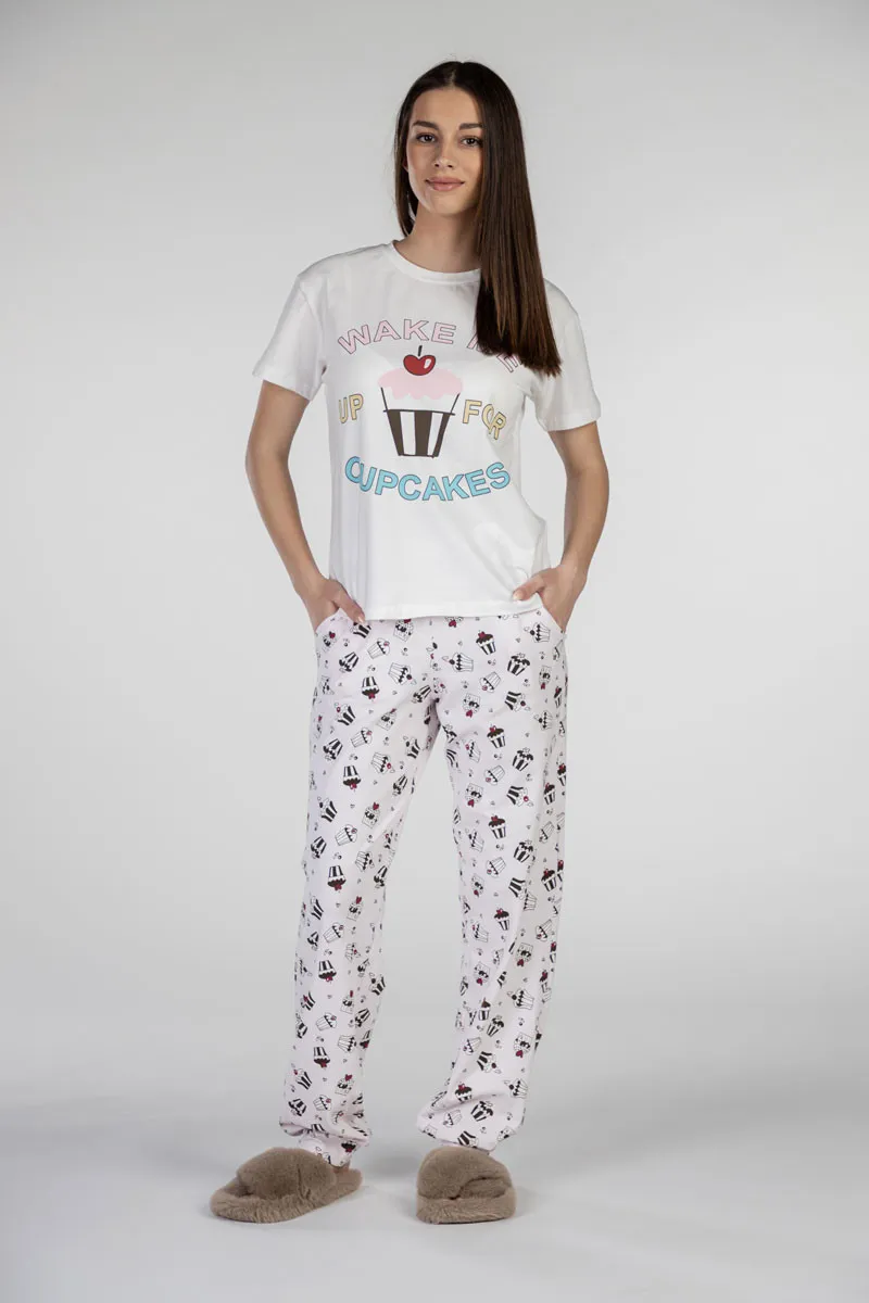 SF женски сет пижами 735101 CUPCAKES KD SS25