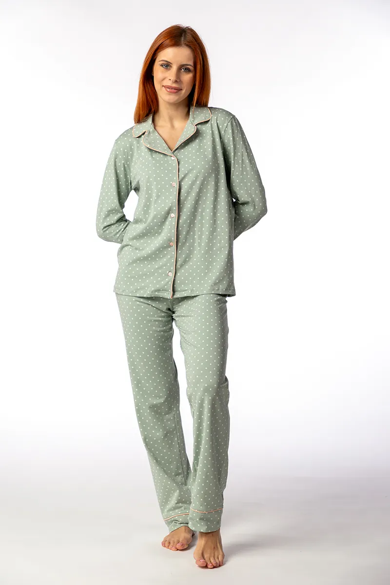 SF женски сет пижами 735184 PASTEL GREEN DD SS26