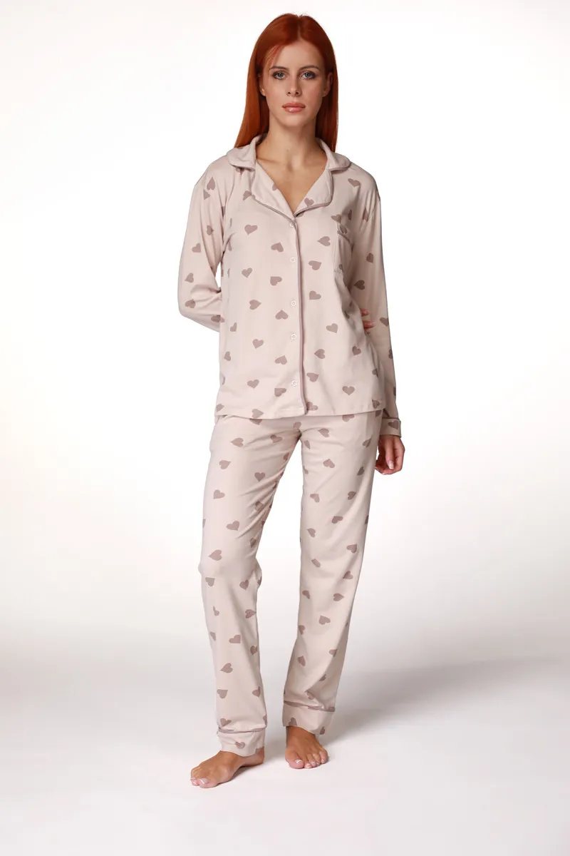 SF женски сет пижами COFFEE HEART DD FW25