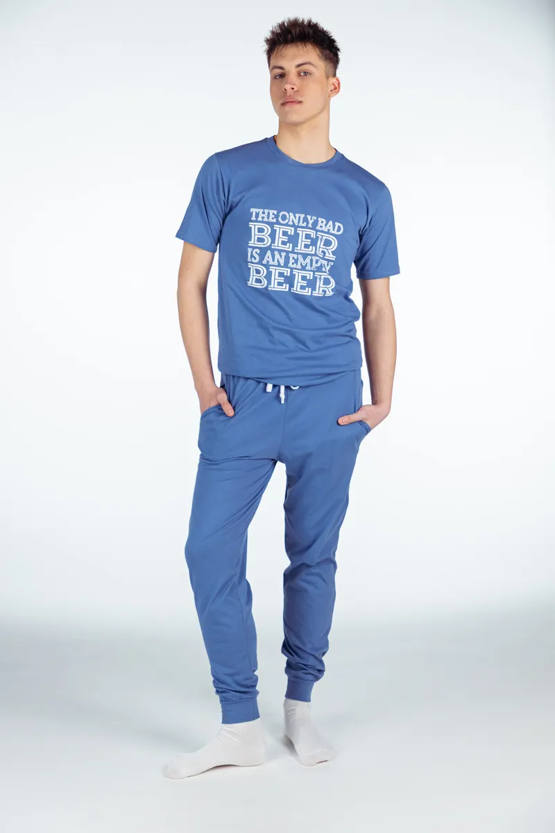 SF машки сет пижами EMPTY BEER KD SS25