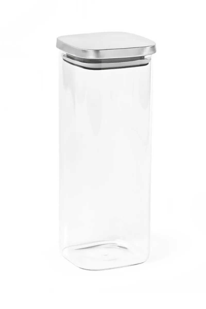 SF HOME  тегла  СТАКЛЕНА СО КАПАК 8Х8 СМ / 1000 ML