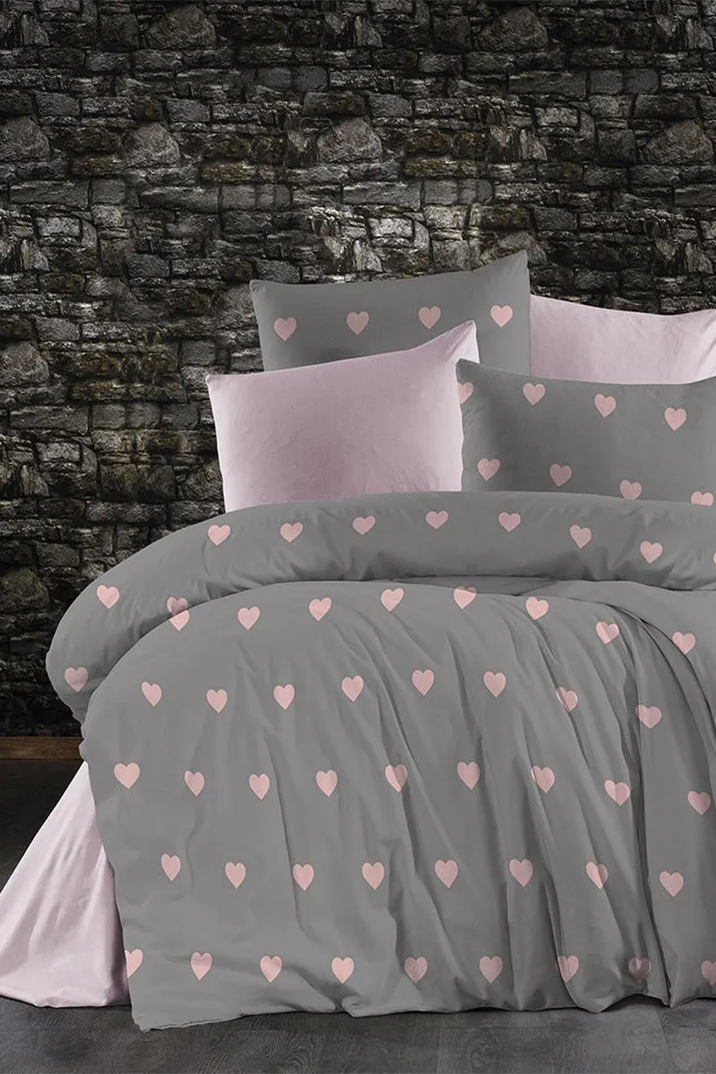 SF HOME  постелнина ALENA Grey hearts