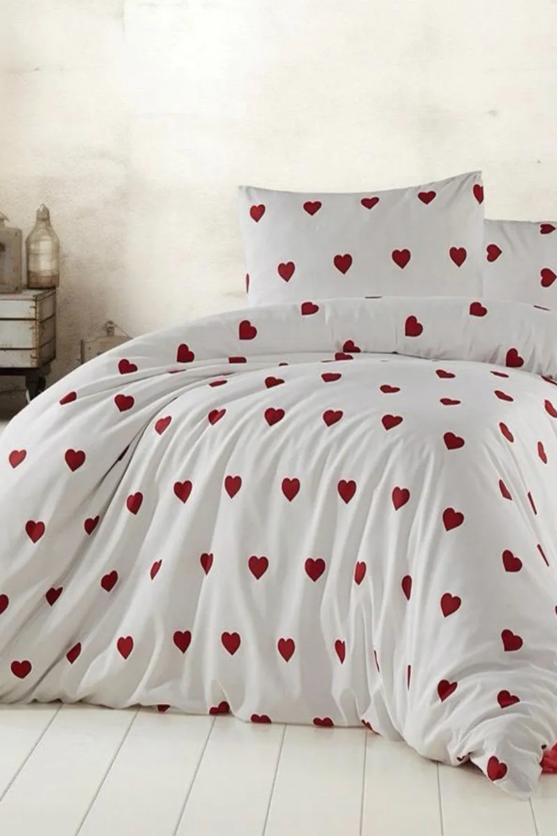 SF HOME  постелнина ALENA Red hearts