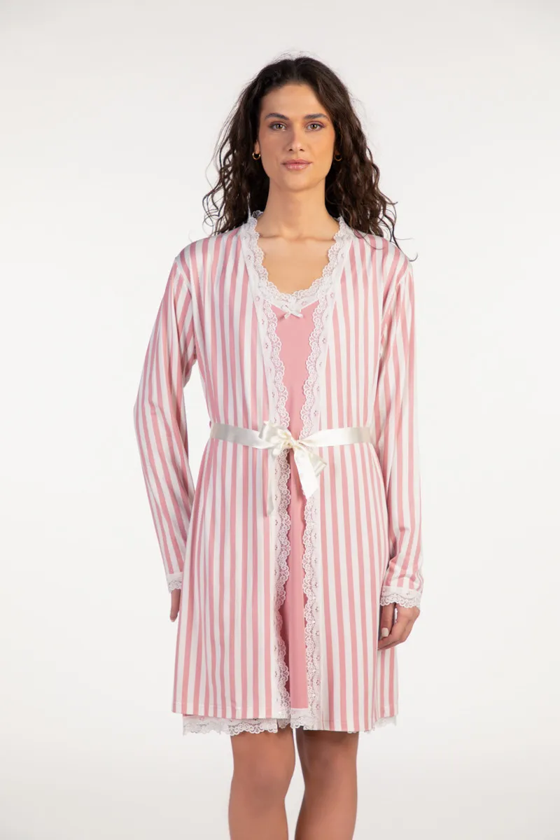 SF женски сет ноќница PUDRA STRIPE SF SS25