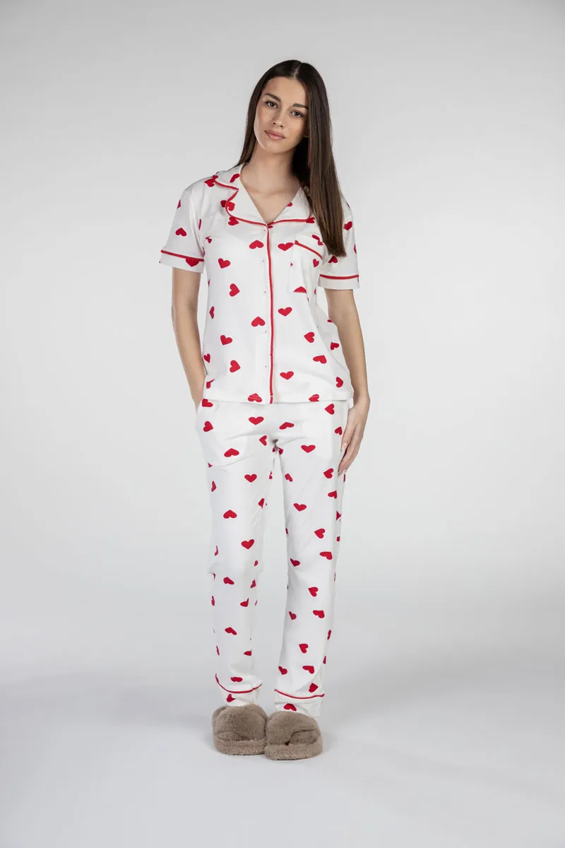 SF женски сет пижами RED HARTS KD ALL