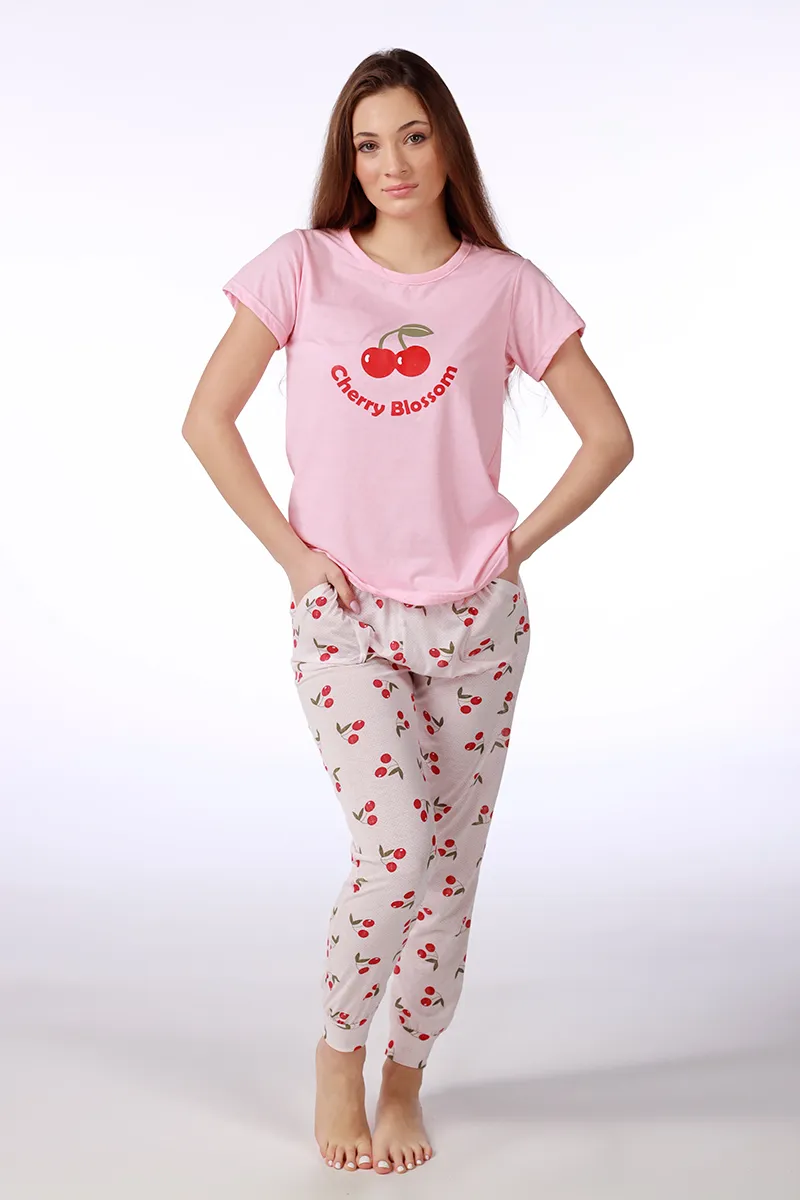 SF женски сет пижами SP.OFFER CHERRY KD SS26
