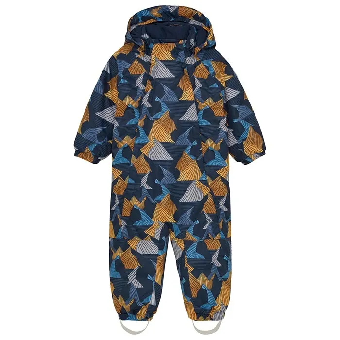 Color Kids Coverall W. 2 ZIP- AOP