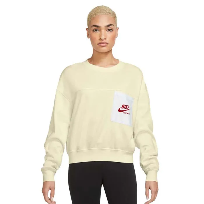 NIKE W NSW FLC CREW HTG