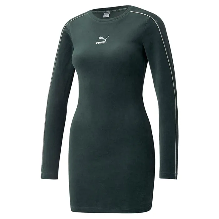 PUMA Iconic T7 Velour Fitted Dress
