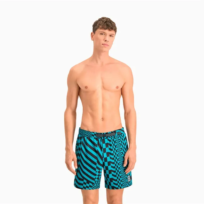 PUMA SWIM MEN PSYGEO AOP MID SHORTS 1P