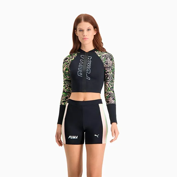 PUMA SWIM WOMEN CROPPED RASHGUARD 1P