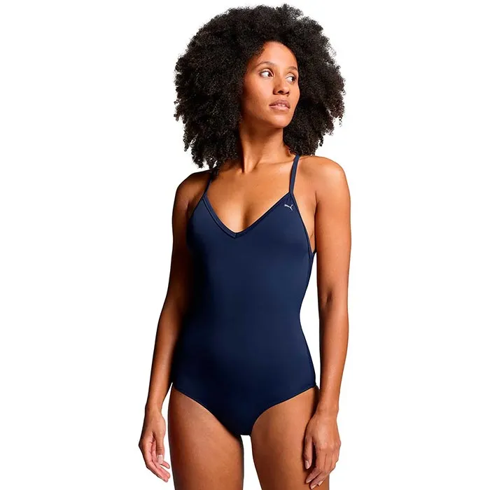 PUMA SWIM WOMEN V-NECK CROSSBACK SWIMSUIT 1P