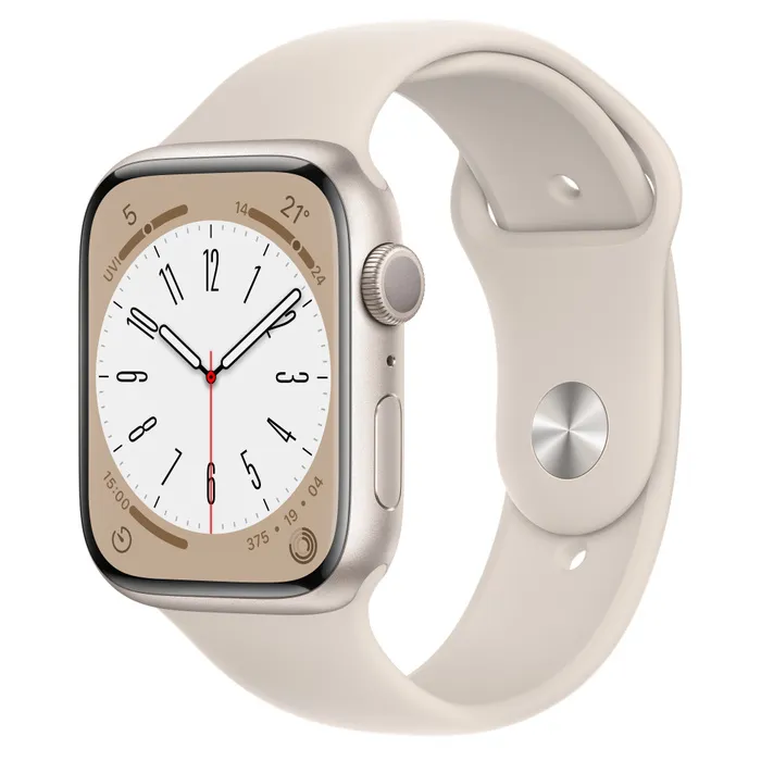 APPLE WATCH S8 GPS 45MM STARLIGHT ALUMINIUM CASE WITH STARLIGHT SPORT