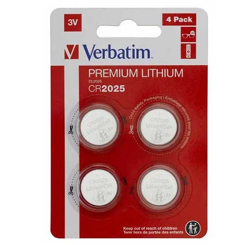 Batteries Verbatim CR2025 3V 4pack Lithium