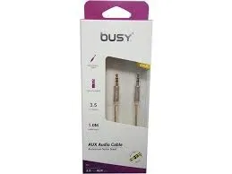 BUSY AUX АУДИО КАБЕЛ 1М 3,5mm ЗЛАТЕН