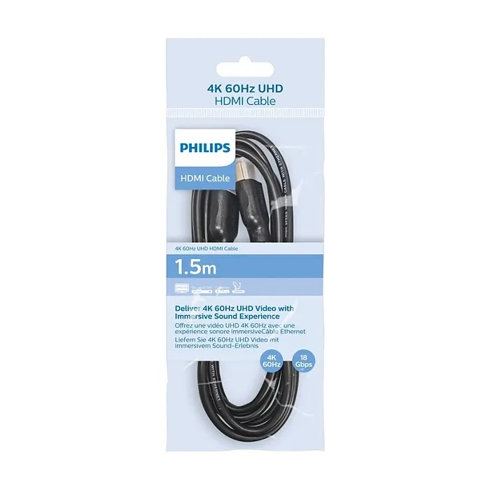 Cable HDMI M/M 1.5m 4K 60Hz Philips