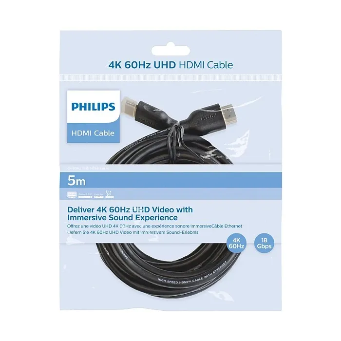 Cable HDMI M/M 5m 4K 60Hz Philips