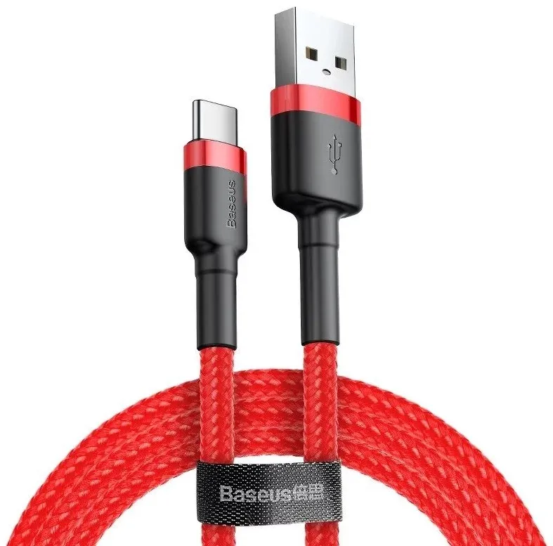 Cable USB 2.0 to Type-C 0.5m Baseus Cafule Series 3A Red