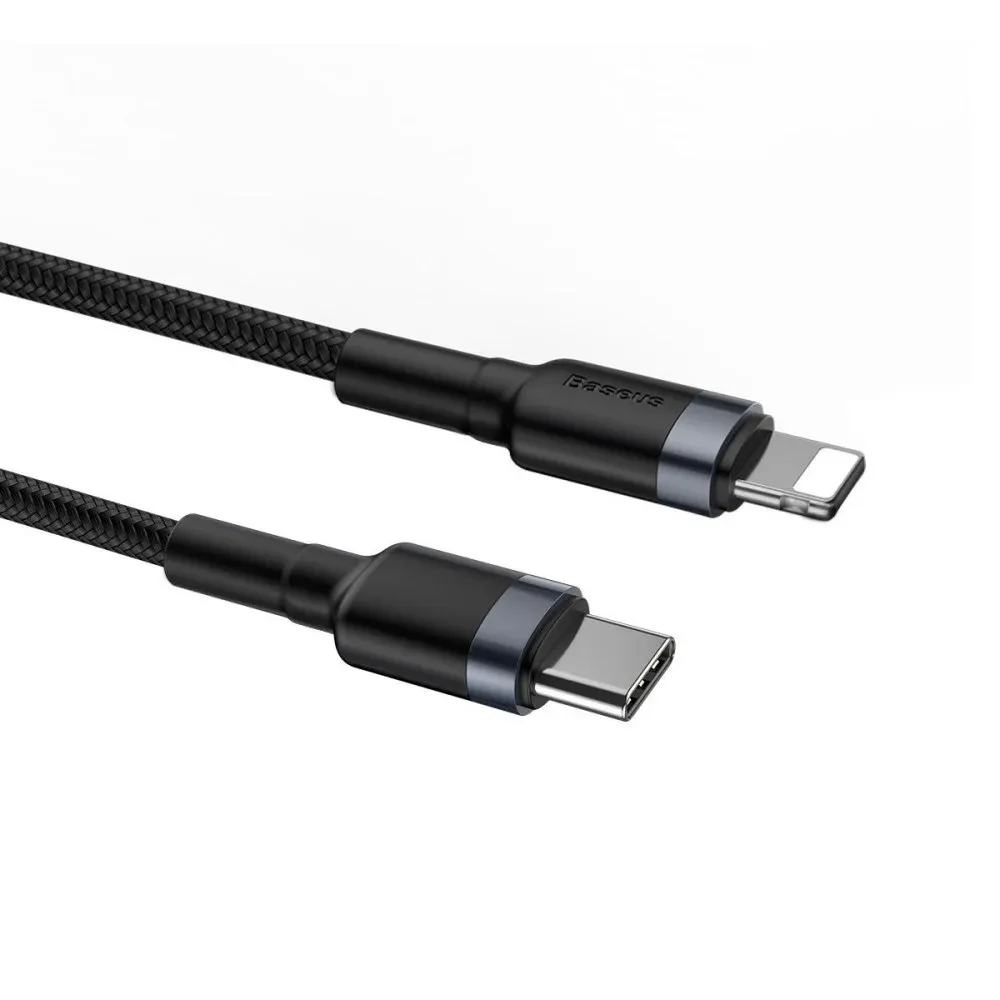 Cable USB 2.0 Type-C to Lightning 1m Baseus Cafule PD 20W Gray/Black