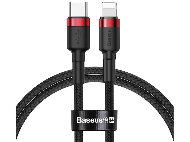Cable USB 2.0 Type-C to Lightning 1m Baseus Cafule PD 20W Red/Black