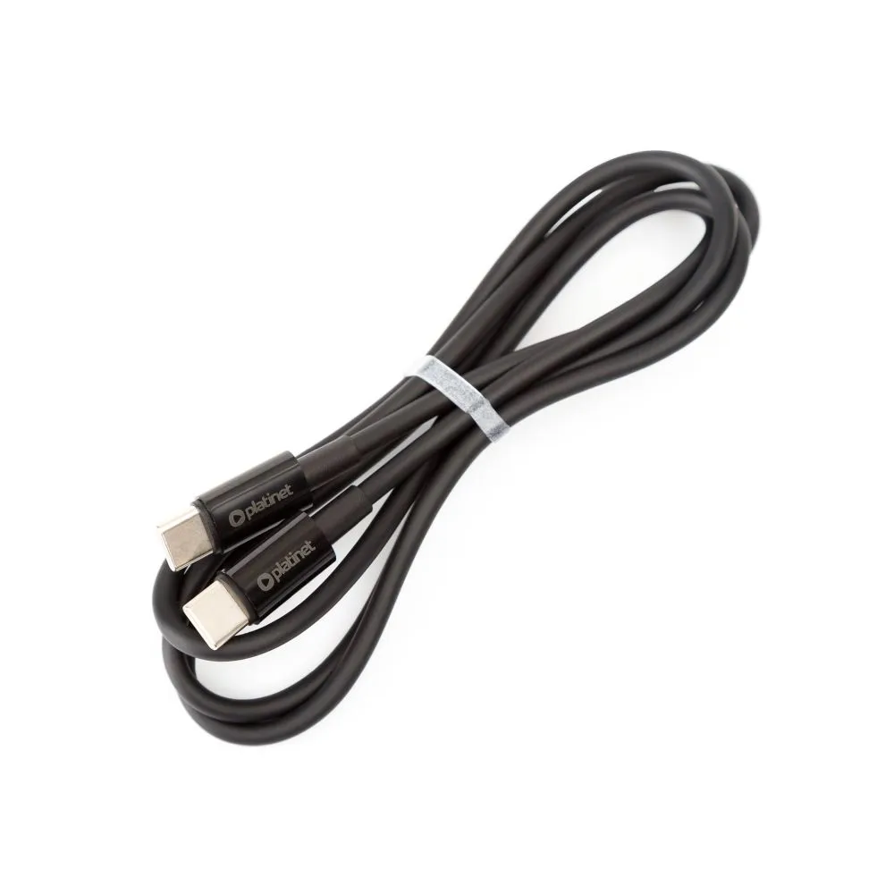 Cable USB 2.0 Type-C to Type-C 1m Platinet 3A 60W PD3.0 Black