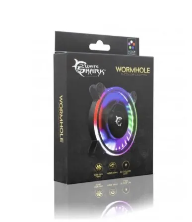 Case Fan 120x120x25 White Shark Wormhole RGB LED