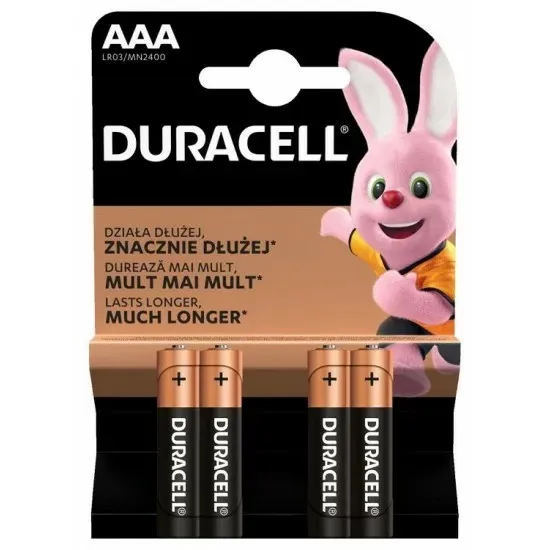 DURACELL BASIC AAA ALKALINE 4X BATTERY