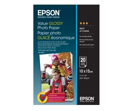 EPSON VALUE GLOSSY PHOTO PAPER 10x15cm 20 SHEET