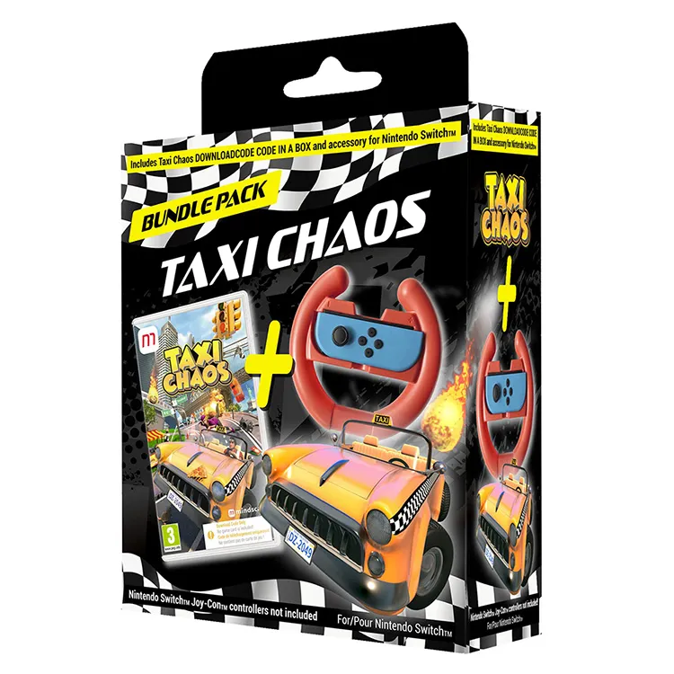 Game Nintendo - Taxi Chaos (CIAB) + Steering Wheel Bundle