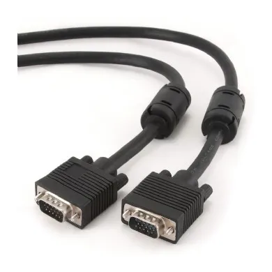 GEMBIRD 3M VGA CABLE DUAL SHIELDED W/FERRITE CORE BLACK