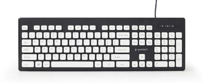 GEMBIRD KB-CH-01 CHOCOLATE USB KEYBOARD BLACK/WHITE