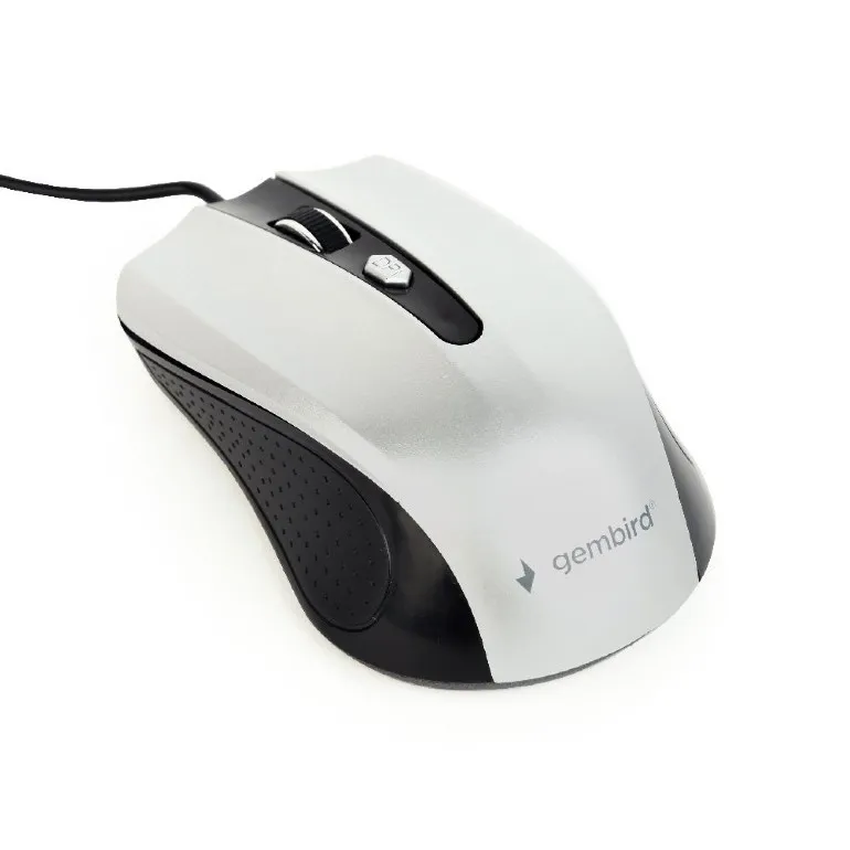 GEMBIRD MUS4B01BS OPTICAL BLACK SILVER 1200 DPI MOUSE