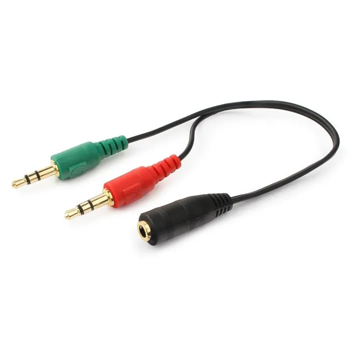 GEMBIRD STEREO 3,5MM 4PIN TO DOUBLE STEREO PLUG 3,5MM 0.2M AUDIO CABLE