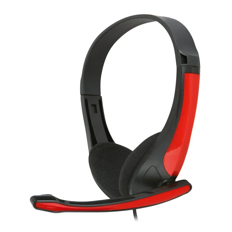 Headphones Omega Freestyle FH-4088 Red w/Microphone HI-FI