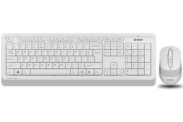 Keyboard A4 FG1010 Wireless w/Mouse White