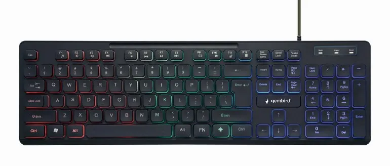 Keyboard Gembird KB-UML-02 Multimedia RGB Backlight USB Black