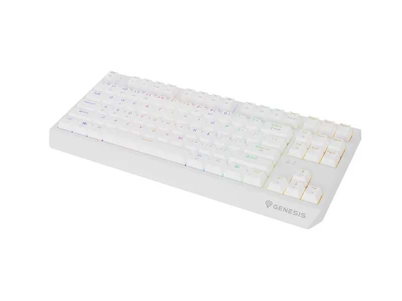 Keyboard Genesis Gaming Thor 230 TKL Wireless Mechanical RGB White Out
