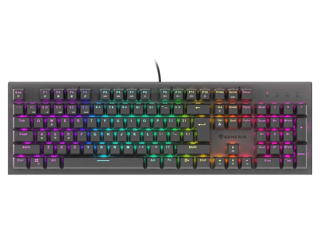 Keyboard Genesis Gaming Thor 303 Hot Swap Mechanical Red Switch RGB Bl