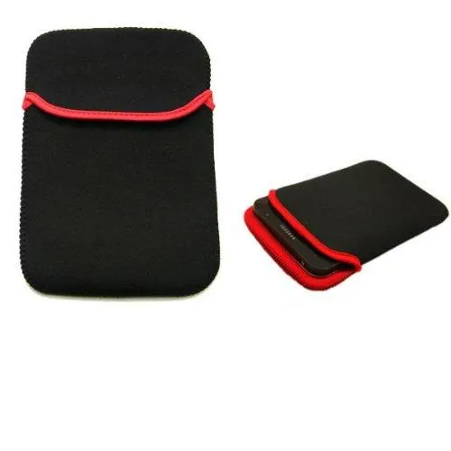 LDK TABLET SLEEVE NEOPRENE 7" BLACK/RED