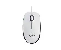 LOGITECH OPTICAL B100 USB MOUSE WHITE
