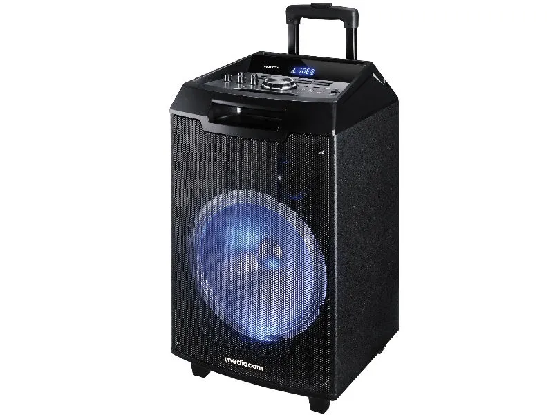 MEDIACOM X120S 120W KARAOKE SPEAKER BOX RECHARGEABLE W/MIC, REMOTE, BT
