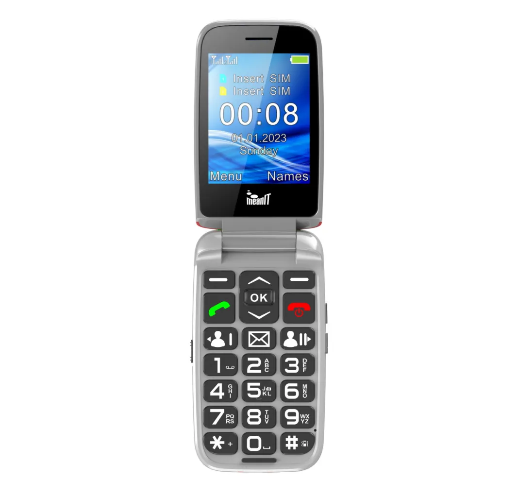 Mobile Phone MeanIT Senior Flip Max Red