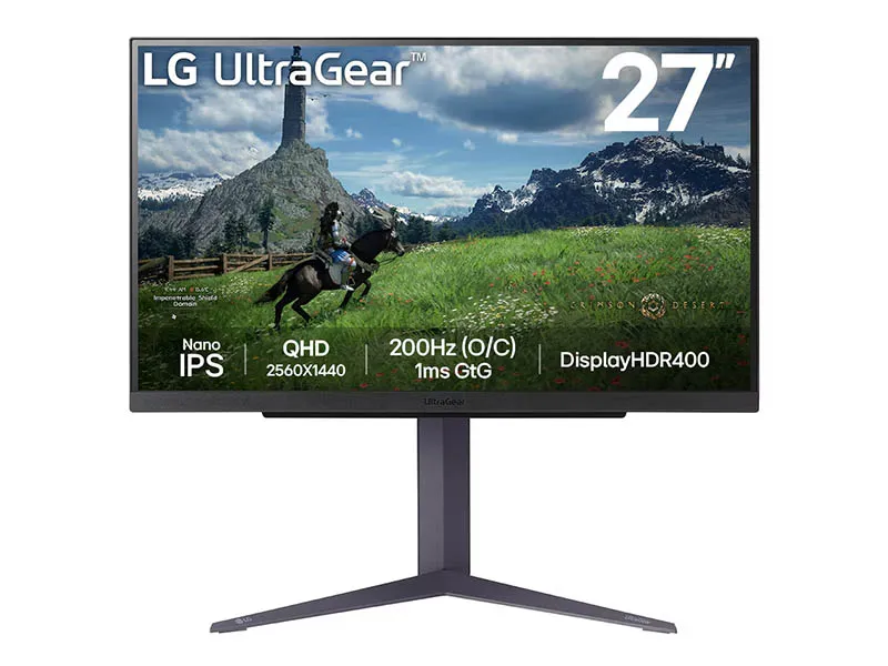 Monitor 27" LG 27GS85Q-B Gaming Nano IPS QHD 1ms 200Hz 400cd 3xUSB DP