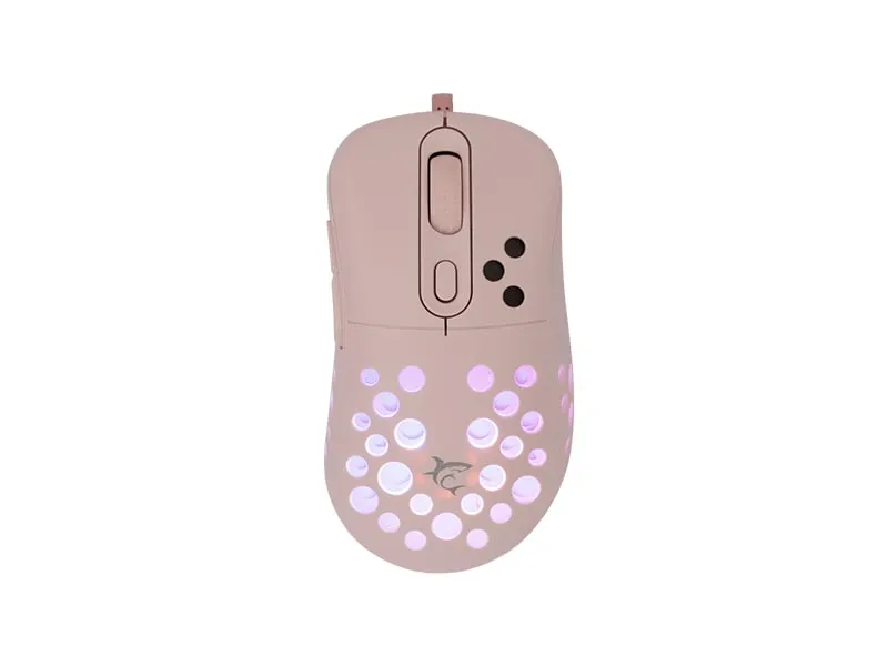 Mouse White Shark Gaming Azrael 12800dpi RGB Pink