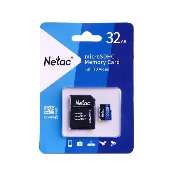 Netac 32GB SDHC cl10 UHS-I 80MB Read w/Adapter